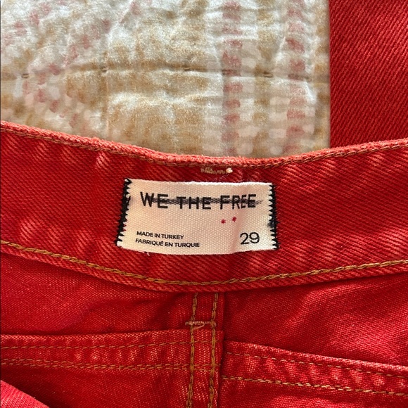 We The Free High Rise Red Jeans - Picture 2 of 6